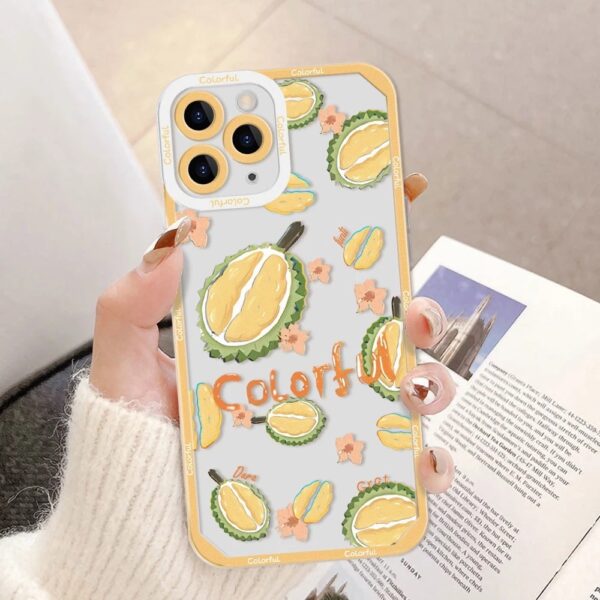 เคส iPhone แบบป้องกันกล้องสำหรับ for iPhone 15  ลาย ทุเรียน - Image 5