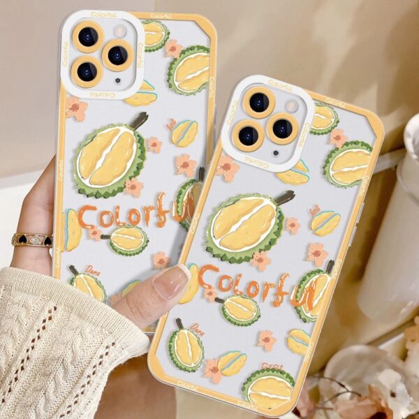 เคส iPhone แบบป้องกันกล้องสำหรับ for iPhone 15  ลาย ทุเรียน