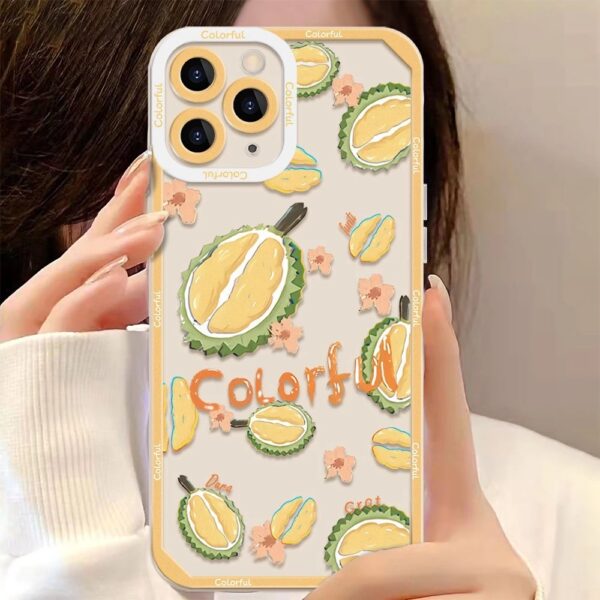 เคส iPhone แบบป้องกันกล้องสำหรับ for iPhone 15  ลาย ทุเรียน - Image 3