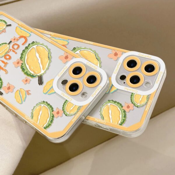 เคส iPhone แบบป้องกันกล้องสำหรับ for iPhone 15  ลาย ทุเรียน - Image 4