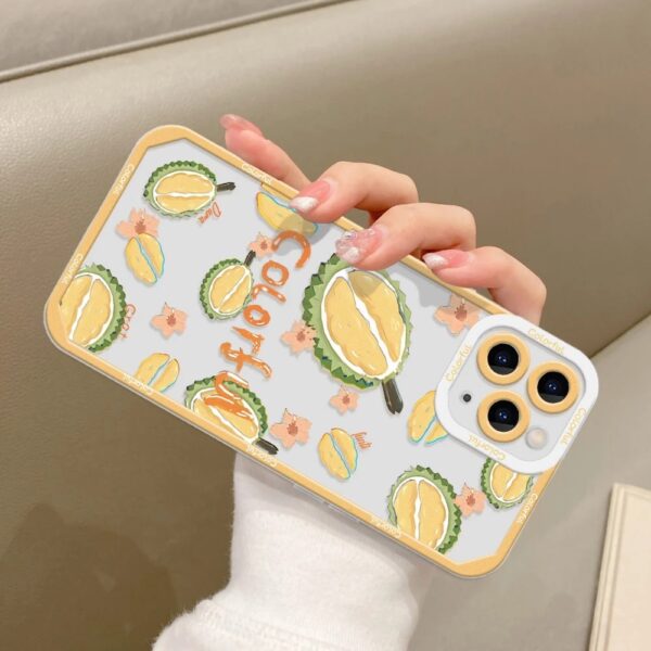 เคส iPhone แบบป้องกันกล้องสำหรับ for iPhone 15  ลาย ทุเรียน - Image 6