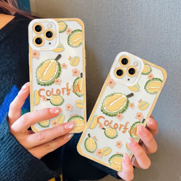 เคส iPhone แบบป้องกันกล้องสำหรับ for iPhone 15  ลาย ทุเรียน - Image 9