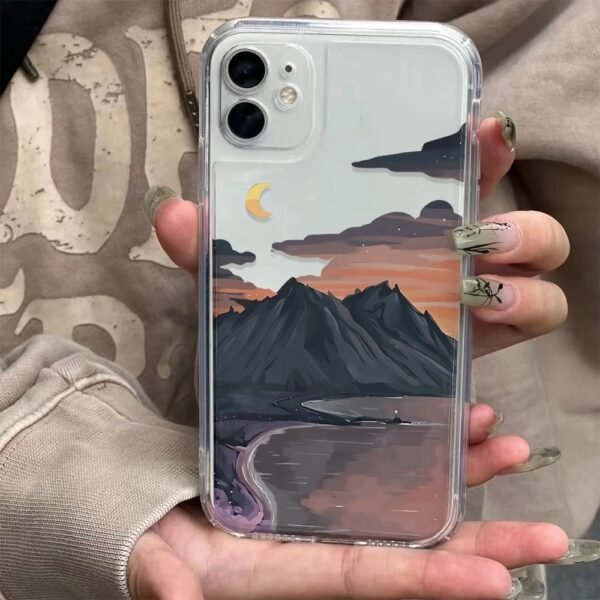 เคสแข็ง iPhone แบบป้องกันกล้องสำหรับ for iPhone 14 Pro Max ลาย ภูเขา และ แม่น้ำ - Image 7