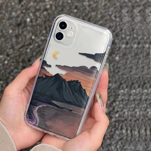 เคสแข็ง iPhone แบบป้องกันกล้องสำหรับ for iPhone 14 Pro Max ลาย ภูเขา และ แม่น้ำ - Image 6
