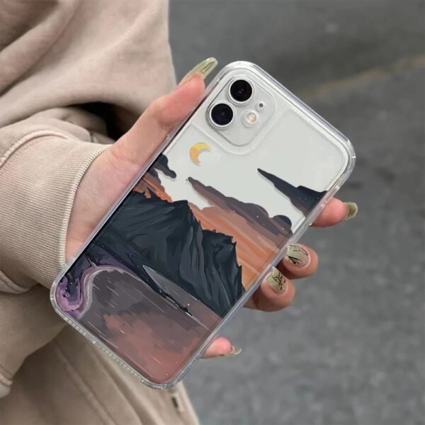 เคสแข็ง iPhone แบบป้องกันกล้องสำหรับ for iPhone 14 Pro Max ลาย ภูเขา และ แม่น้ำ