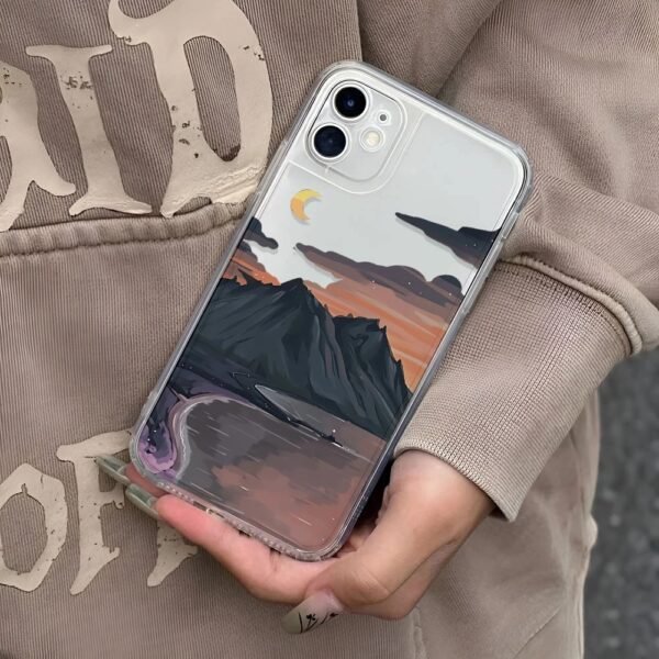 เคสแข็ง iPhone แบบป้องกันกล้องสำหรับ for iPhone 14 Pro Max ลาย ภูเขา และ แม่น้ำ - Image 5