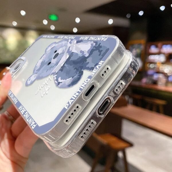 เคส iPhone แบบป้องกันกล้องสำหรับ for iPhone 13 ลายหมี 2 ชิ้น - Image 2