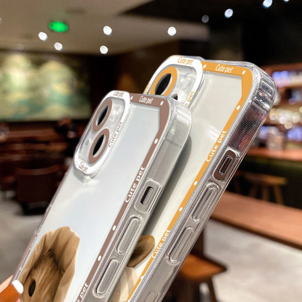 เคส iPhone แบบป้องกันกล้องสำหรับ for iPhone 15 ลาย รูปหมา-แมว 2 ชิ้น - Image 3