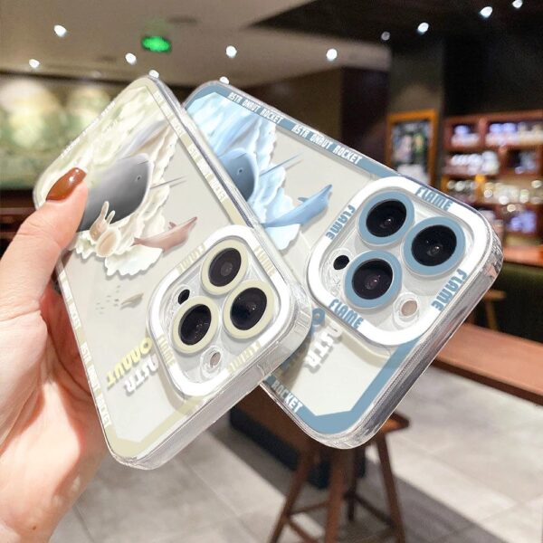 เคส iPhone แบบป้องกันกล้องสำหรับ for iPhone 13 ลาย โลมา 2 ชิ้น - Image 3