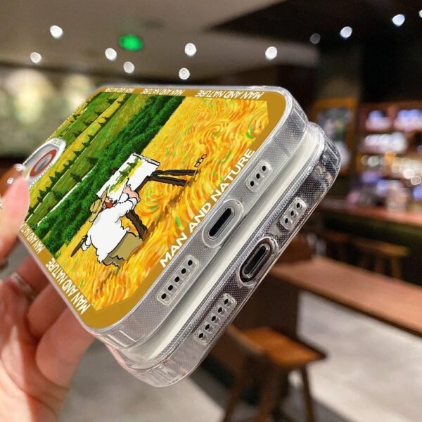 เคส iPhone แบบป้องกันกล้องสำหรับ for iPhone 14 ลาย การ์ตูนวินเซนต์ แวน โก๊ะ 3 - Image 3
