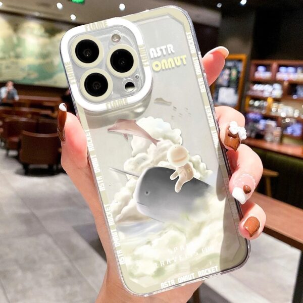 เคส iPhone แบบป้องกันกล้องสำหรับ for iPhone 13 ลาย โลมา 2 ชิ้น - Image 5