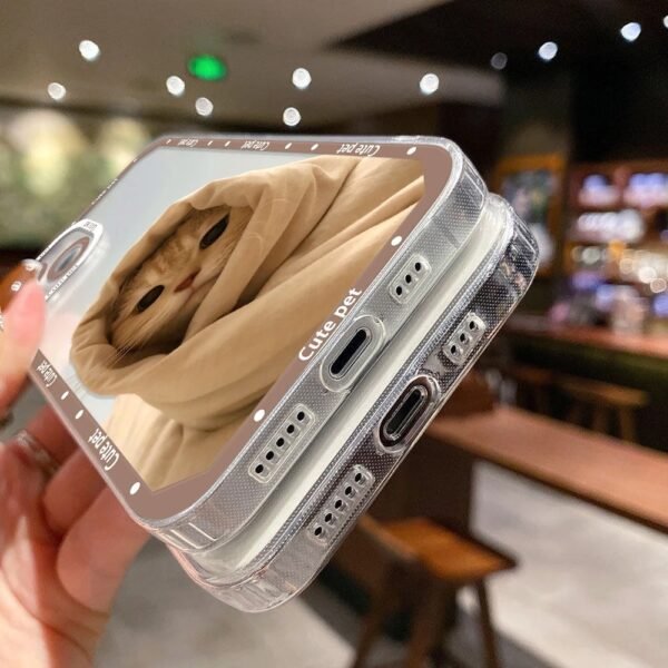 เคส iPhone แบบป้องกันกล้องสำหรับ for iPhone 15 ลาย รูปหมา-แมว 2 ชิ้น - Image 5