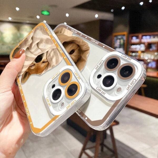 เคส iPhone แบบป้องกันกล้องสำหรับ for iPhone 15 ลาย รูปหมา-แมว 2 ชิ้น - Image 6