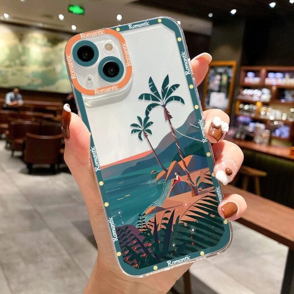 เคส iPhone แบบป้องกันกล้องสำหรับ for iPhone 13 ลายทะเล 2 ชิ้น - Image 4