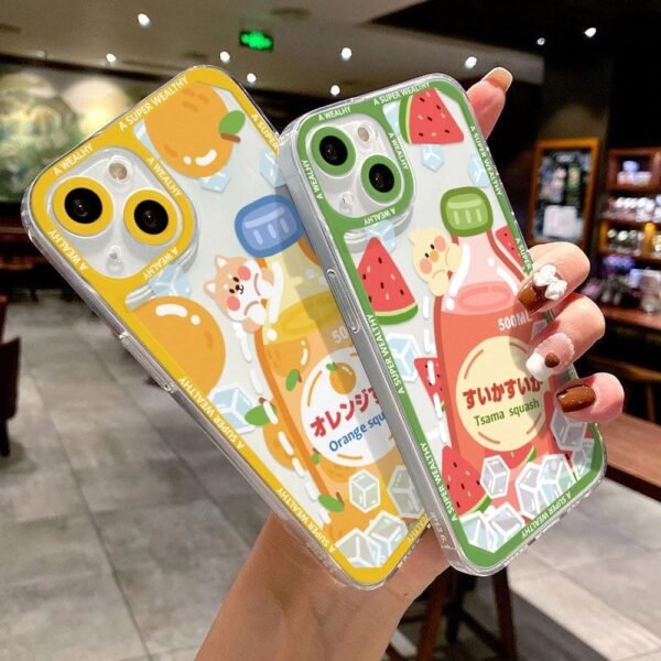 เคส iPhone แบบป้องกันกล้องสำหรับ for iPhone 14 Pro ลาย น้ำผลไม้สดใส 2ชิ้น - Image 4