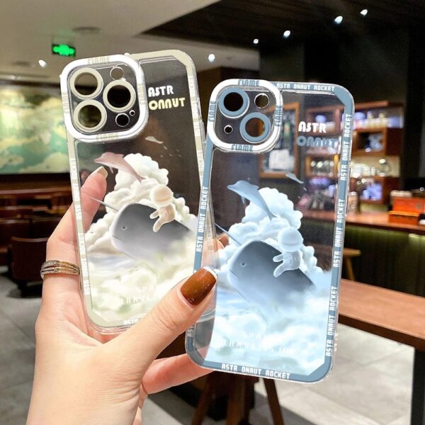 เคส iPhone แบบป้องกันกล้องสำหรับ for iPhone 13 ลาย โลมา 2 ชิ้น - Image 6