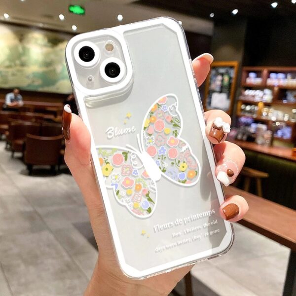 เคส iPhone แบบป้องกันกล้องสำหรับ for iPhone15 Pro MAX ลาย ผีเสื้อ
