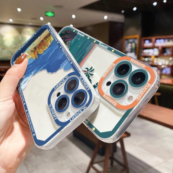 เคส iPhone แบบป้องกันกล้องสำหรับ for iPhone 13 ลายทะเล 2 ชิ้น - Image 5