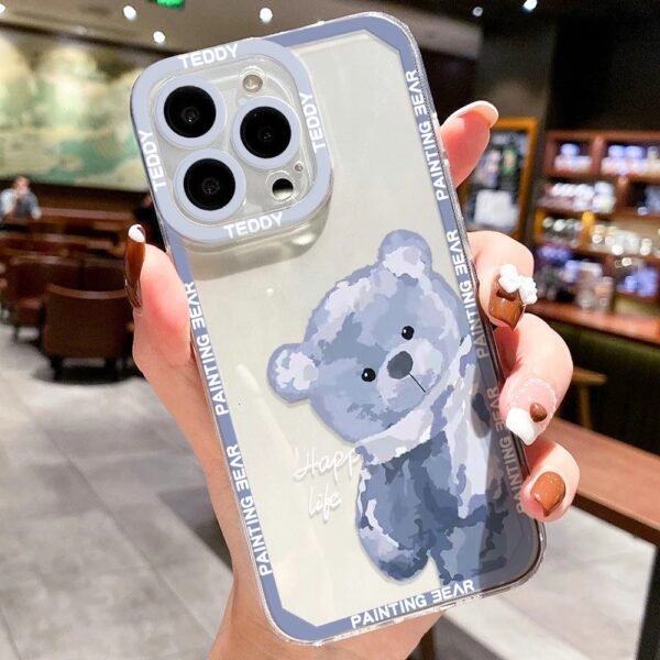 เคส iPhone แบบป้องกันกล้องสำหรับ for iPhone 13 ลายหมี 2 ชิ้น - Image 6