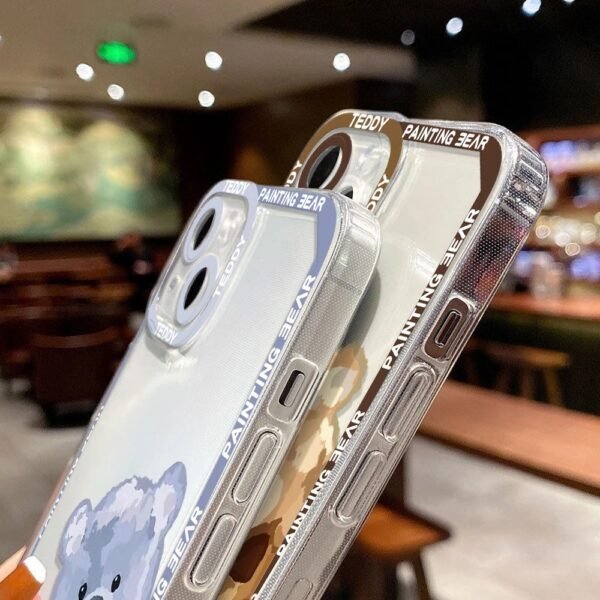 เคส iPhone แบบป้องกันกล้องสำหรับ for iPhone 13 ลายหมี 2 ชิ้น - Image 7