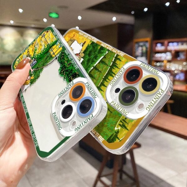 เคส iPhone แบบป้องกันกล้องสำหรับ for iPhone 14 ลาย การ์ตูนวินเซนต์ แวน โก๊ะ 3 - Image 8