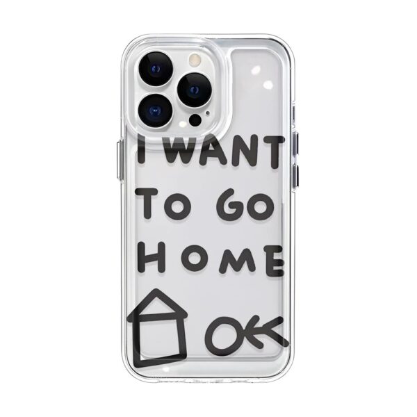เคสแข็ง iPhone แบบป้องกันกล้องสำหรับ for iPhone 14 Pro Max ลาย I WANT TO GO HOME  - Image 4