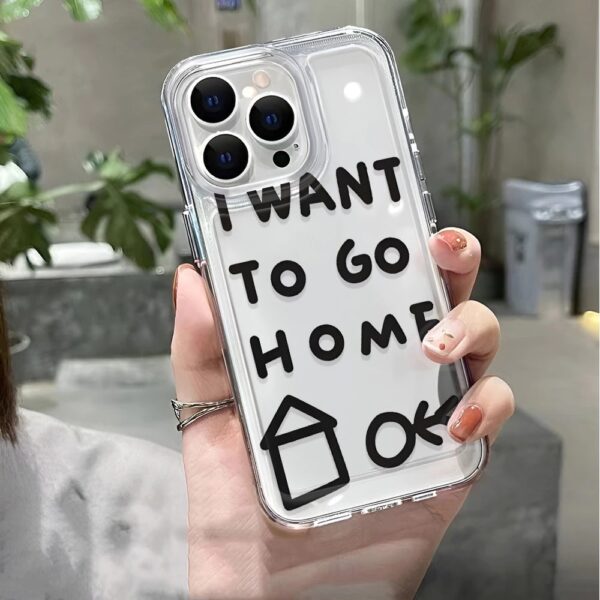 เคสแข็ง iPhone แบบป้องกันกล้องสำหรับ for iPhone 14 Pro Max ลาย I WANT TO GO HOME 