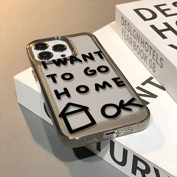 เคสแข็ง iPhone แบบป้องกันกล้องสำหรับ for iPhone 14 Pro Max ลาย I WANT TO GO HOME  - Image 6