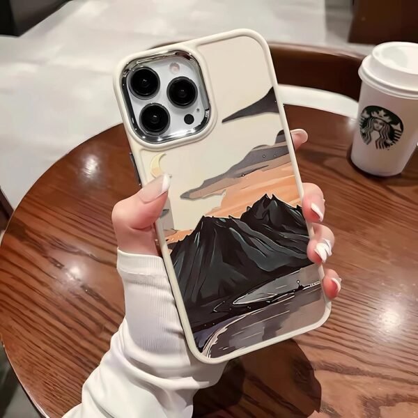 เคสแข็ง iPhone แบบป้องกันกล้องสำหรับ for iPhone 14 Pro Max ลาย ภูเขา และ แม่น้ำ - Image 4