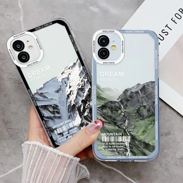 เคส iPhone แบบป้องกันกล้องสำหรับ for iPhone15 ลาย Everest 2ชิ้น