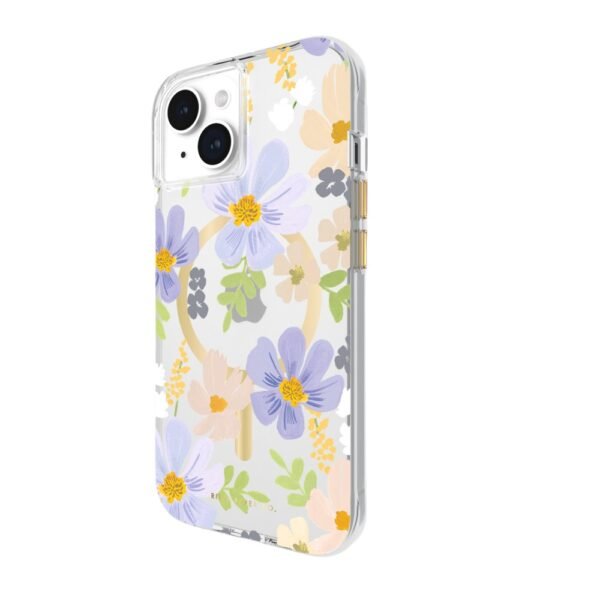 Case-Mate Rifle Paper with MagSafe เคส iPhone 15 - Pastel Marguerite - Image 2