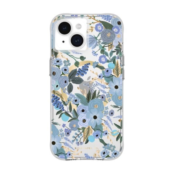 Case-Mate Rifle Paper with MagSafe เคส iPhone 15 - Garden Party Blue